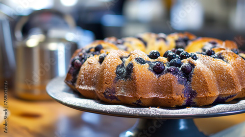 Blueberry Coffee Cake., AI generated