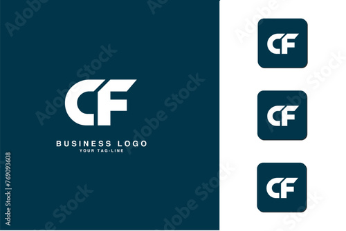 Alphabets Letters CF, FC Initials Logo Monogram