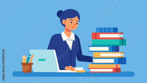An HR manager reviewing a stack of employment law books highlighting the responsibility of employers to stay informed and abide by these laws to