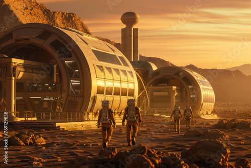 Exploring Mars with astronauts and establishing human settlements.