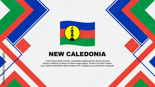 New Caledonia Flag Abstract Background Design Template. New Caledonia Independence Day Banner Wallpaper Vector Illustration. Banner