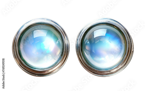 Gleaming Moonstone Earring isolated on transparent Background