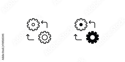 implementation icon with white background vector stock illustration