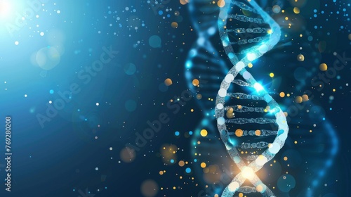 DNA structure, blur abstract background