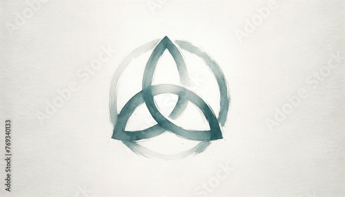 Triquetra. Holy Trinity symbol. Sacred geometry symbol on white background. Vector illustration. 