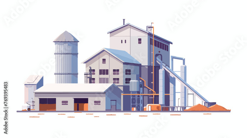 Agro storage granary elevator at an agro processing 