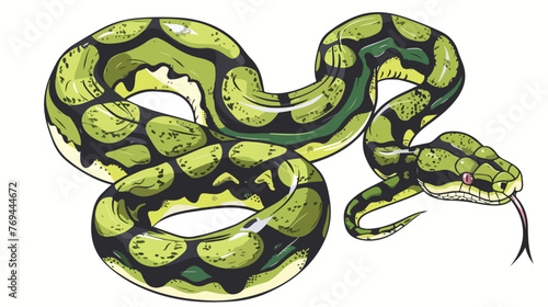 Hand drawn snake clipart. Tropical or Wild West poison