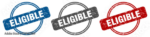 eligible stamp. eligible sign. eligible label set