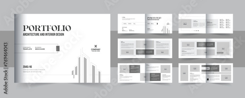 Business landscape architecture portfolio or agency portfolio brochure layout