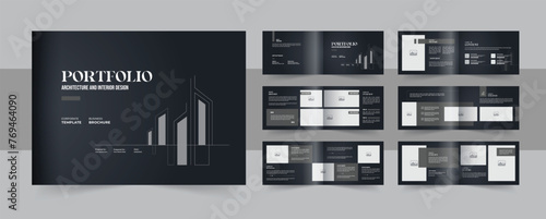 Creative landscape interior brochure layout and architecture portfolio brochure template design