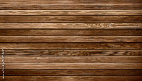 Uniform walnut wooden texture with horizontal veins. Vector wood background. Lining boards. Generative AI.