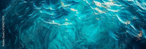 A deep blue and turquoise sea texture, capturing the crystal-clear waters of the Aegean Sea, with light reflections and subtle wave patterns created with Generative AI Technology