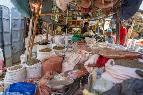 The colorful market of Harar (Harer), Ethiopia