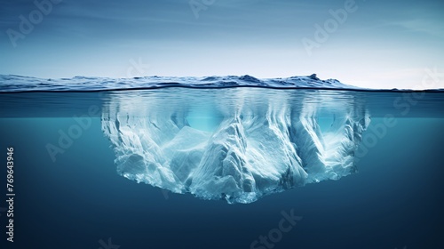 an iceberg in the water