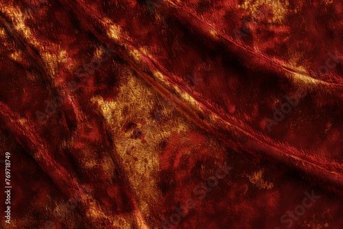 A luxurious velvet texture in deep reds and golds, symbolizing the opulence of royal's, kings and queens created with Generative AI Technology