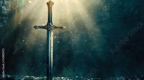 A sword forged from the tears of the wronged, glowing brighter with each act of justice, sheathed in a scabbard of hope.
