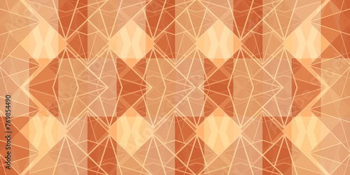 seamless pattern with geometric elements and lines, abstract vector art, colorful texture in orange brown, graphic ornament, repeating patterm, ideal for fashion, textiles and paper design, retro