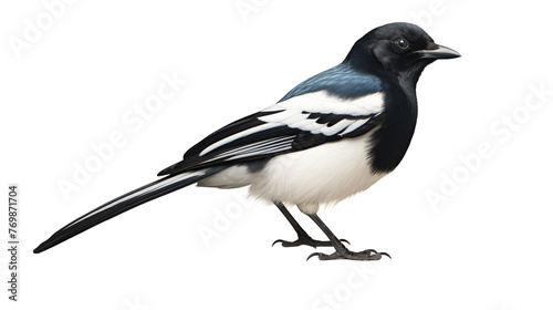 Isolated Magpie on transparent background