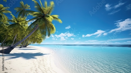 Beautiful beach with white sand