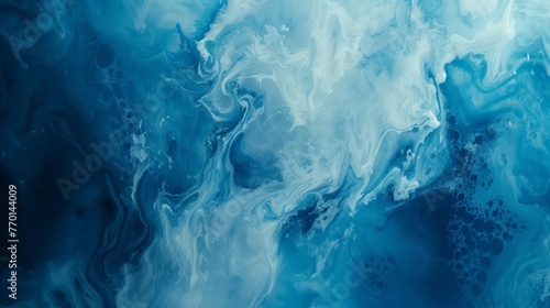 Fluidity in blue: an abstract art background with liquid paint strokes and grunge textures, creating a dynamic and expressive visual experience.