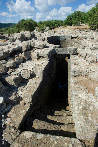 Nuragic village and sacred well of Santa Vittoria di Serri (Nuoro), Sardinia, Italy
