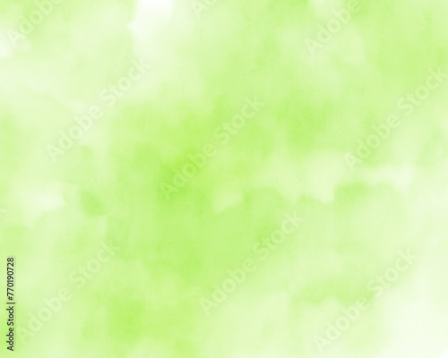 にじみのある緑の水彩風背景 壁紙 素材