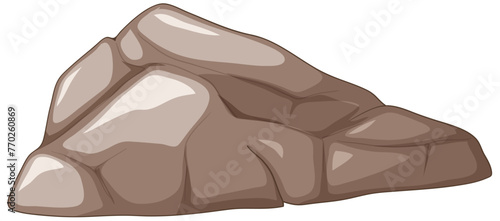 Cartoon-style vector graphic of a rock formation