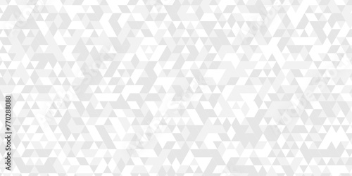 Vector geometric seamless technology gray and white transparent triangle background. Abstract digital grid light pattern white Polygon Mosaic triangle Background, business and corporate background.