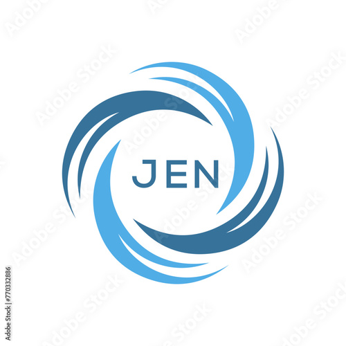JEN logo design template vector. JEN Business abstract connection vector logo. JEN icon circle logotype. 