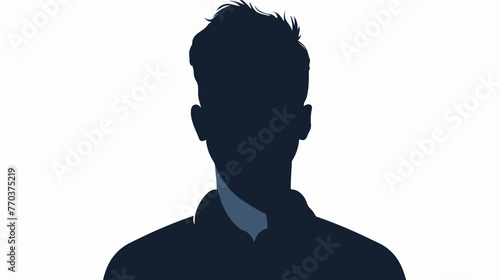 man silhouette a user icon vector flat vector 