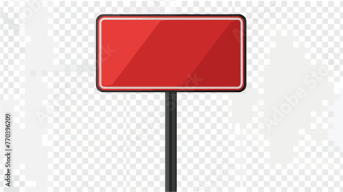 Road sign icon in flat isolated on transparent background