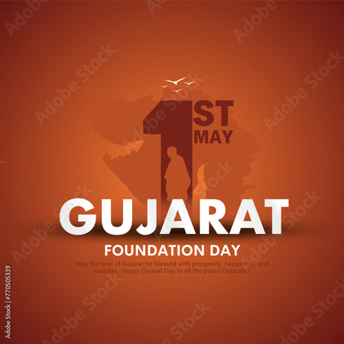 Gujarat day celebration on 1st May. Gujarat foundation day. Gujarat Sthapana divas