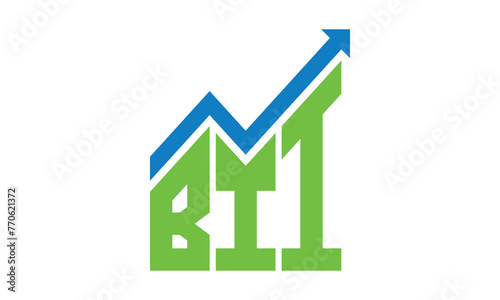 BII financial logo design vector template.