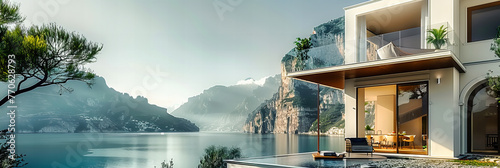 Lake Comos Quiet Beauty: A Panoramic View of Serene Waters and Lush Hillsides in Northern Italy