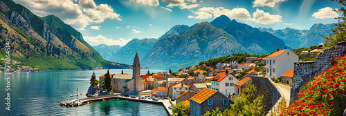 Mediterranean Gem: The Historic Town of Kotor, Montenegro, Nestled Between Mountains and Sea