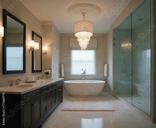 The bathtub bathroom projects great illuminated luxury. Bathtub Bathroom Candles Luxury Door Mirror Large Room Shower Lighted Modern To300