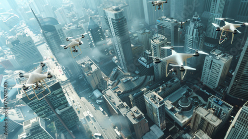 Aerial Drone Surveillance in Urban Environment