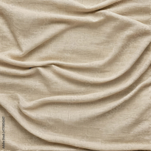 Close Up View of Beige Fabric. Generative AI