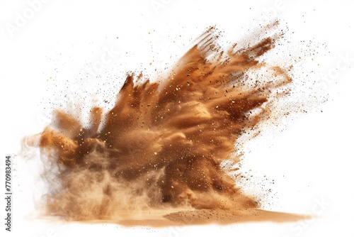 The dynamic force of nature A sand explosion vector capturing the chaotic beauty of a desert storm
