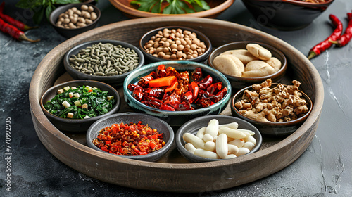 Chinese Herbal Medicine Tianma gourmet food plate gourmet food