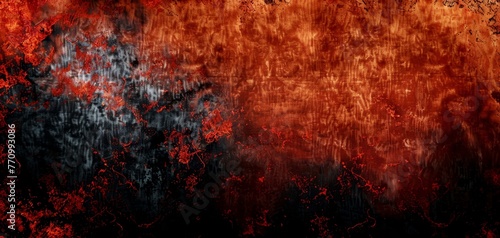 Abstract Painting of Orange and Black Colors. Generative AI
