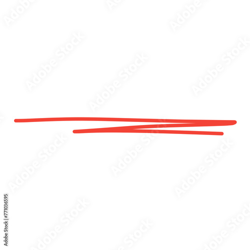 red brush stroke underline