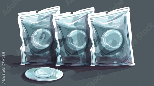 filled gray sachet packaging products vector illustration design