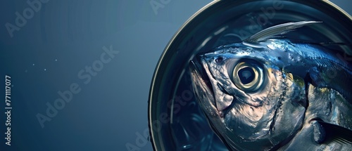 A conceptual image of a tuna can transformed into an art piece symbolizing the intersection of food culture and creativity
