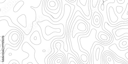 Abstract background with topographic map white background. The stylized height of the topographic map contour in black lines. gradient multicolor wave curve lines banner background design.