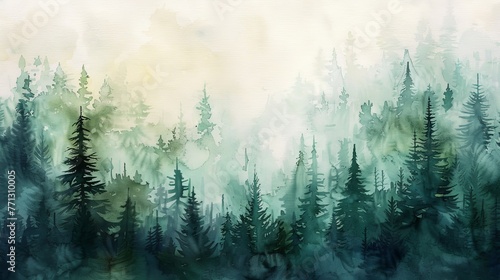 Dense Forest With Abundant Trees