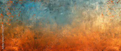 Sunset Sweep Texture. Dynamic sweep of orange across a sandy textured background, like a sunset.