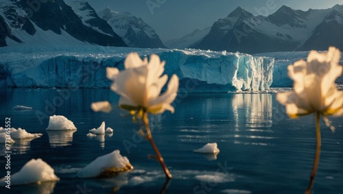 iceberg in lake