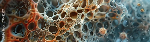 Capture the complexity of cellular structures from a unique side view perspective Highlight the microscopic details and functions with artistic precision