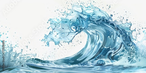 Splash of water wave abstract background